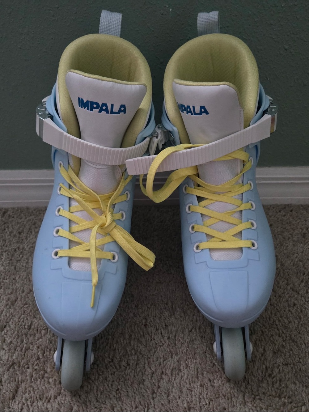 IMPALA Women's Light Blue and Yellow Inline Skates